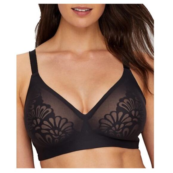 Brand New Macy's Women's Size 36DD Black Lace Push Up Bra - Picture 1 of 6